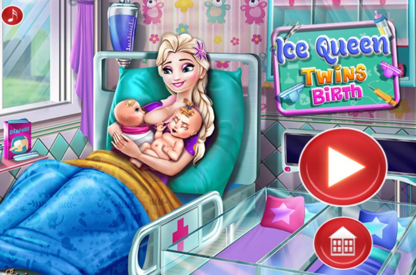 pregnant and giving birth frozen game group